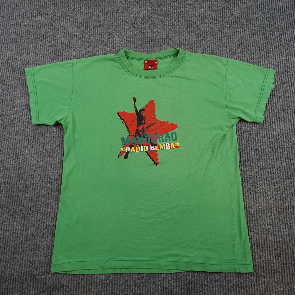 Manu Chao Radio Bemba Shirt Mens Medium Green Tombola Tour Graphic Band Tee